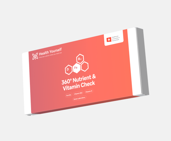 360° Nutrient & Vitamin Check I Tests for iron, Vitamin B12 & Vitamin D I Swiss lab